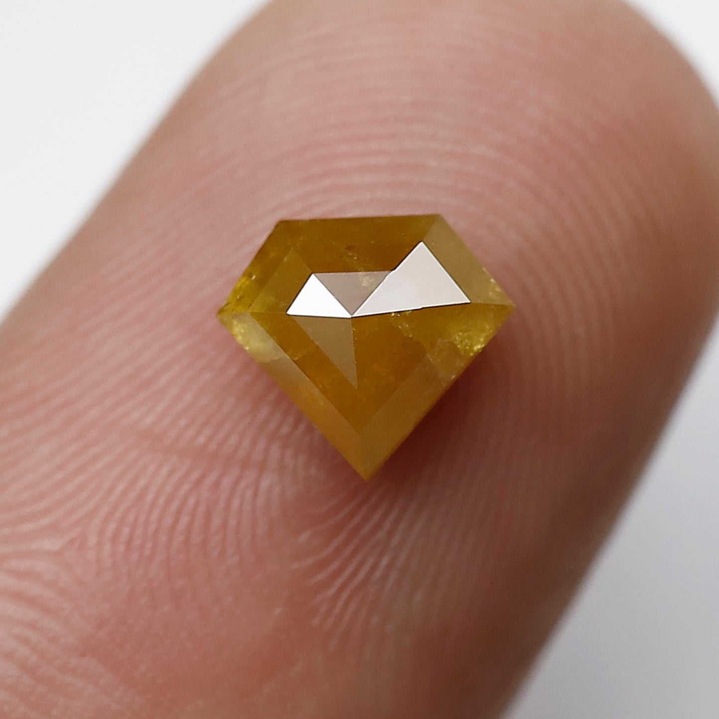 Natural 0.85 Ct Yellowish Pentagon Diamond | Rustic Ethical Loose Stone for Engagement Ring