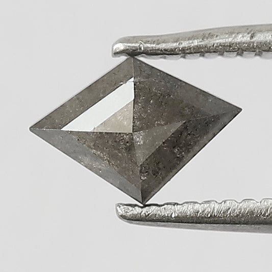 0.46 Ct Natural Black Grey Diamond | Modified Kite Shape Salt and Pepper Loose Diamond