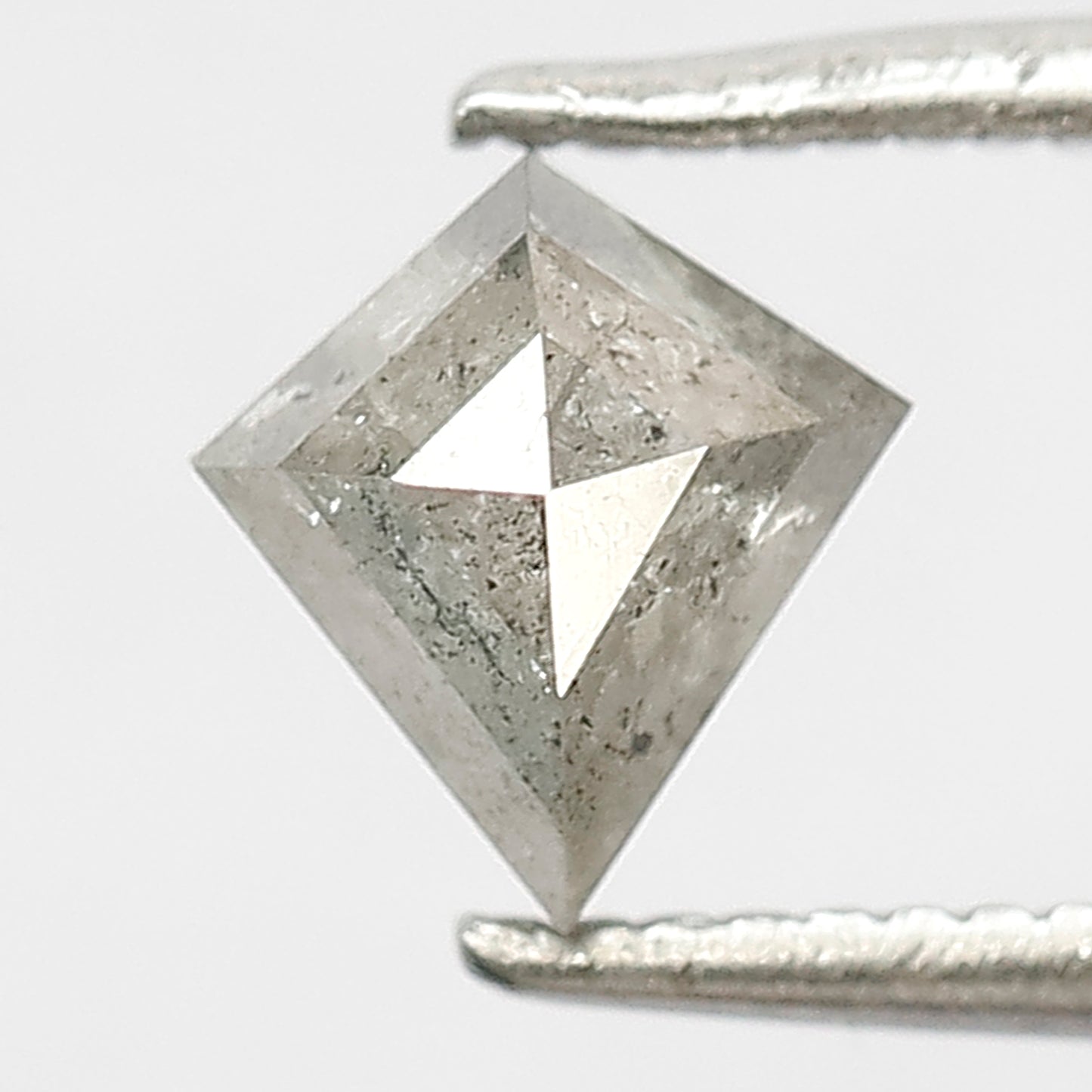 0.80 Ct Kite Shape Salt and Pepper Diamond | Smoky Grey Black Loose Diamond for Jewelry