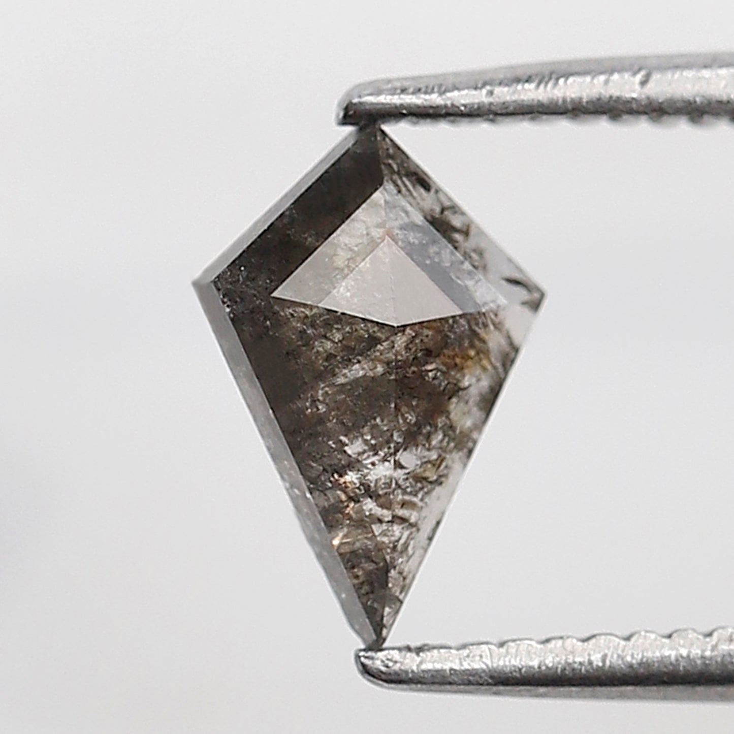 0.45 CT Kite Shape Salt and Pepper Diamond, Natural Gray Black Loose Diamond, Earth Mined Conflict Free Stone for Unique Engagement Ring