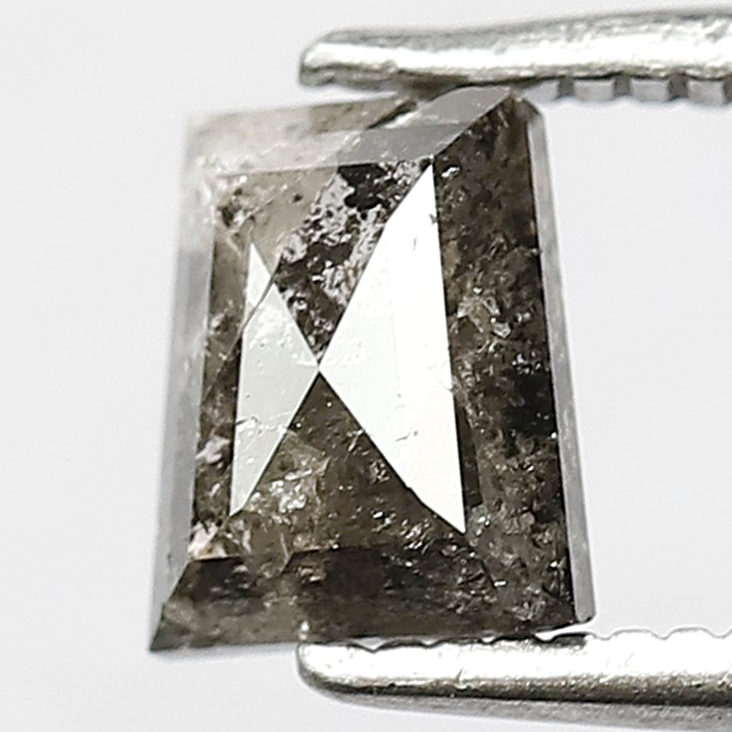 6 MM Unique Geometric Shape Diamond Loose Natural 0.90 CT Ethically Sourced Grey Black Color Salt and Pepper Diamond Pendant