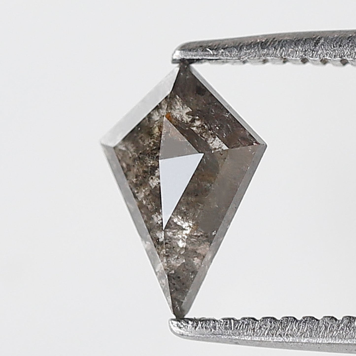 0.45 CT Kite Shape Salt and Pepper Diamond, Natural Gray Black Loose Diamond, Earth Mined Conflict Free Stone for Unique Engagement Ring