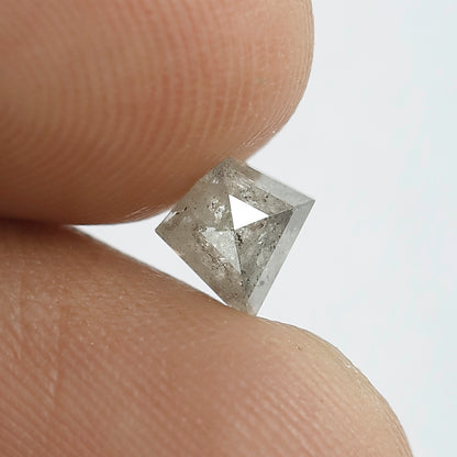 0.80 Ct Kite Shape Salt and Pepper Diamond | Smoky Grey Black Loose Diamond for Jewelry