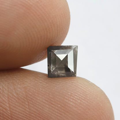 0.75 Ct Square Shape Blackish Grey Diamond | Salt and Pepper Loose Diamond for Jewelry Ring