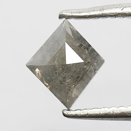 0.73 Ct Cloudy Grey Black Salt and Pepper Diamond | Kite Shape Natural Loose Diamond for Jewelry