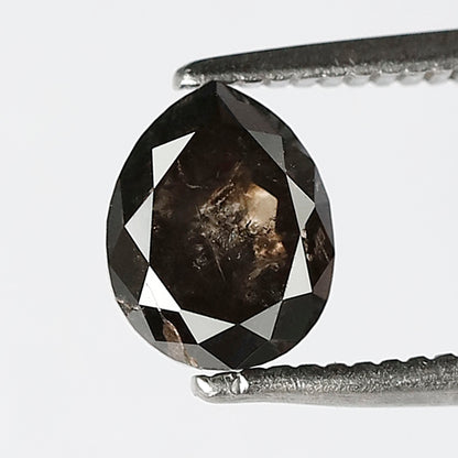 Pear Shape Natural Salt and Pepper Diamond 1.19 CT, Ethical Loose Earth Mined Diamond for Engagement or Promise Ring