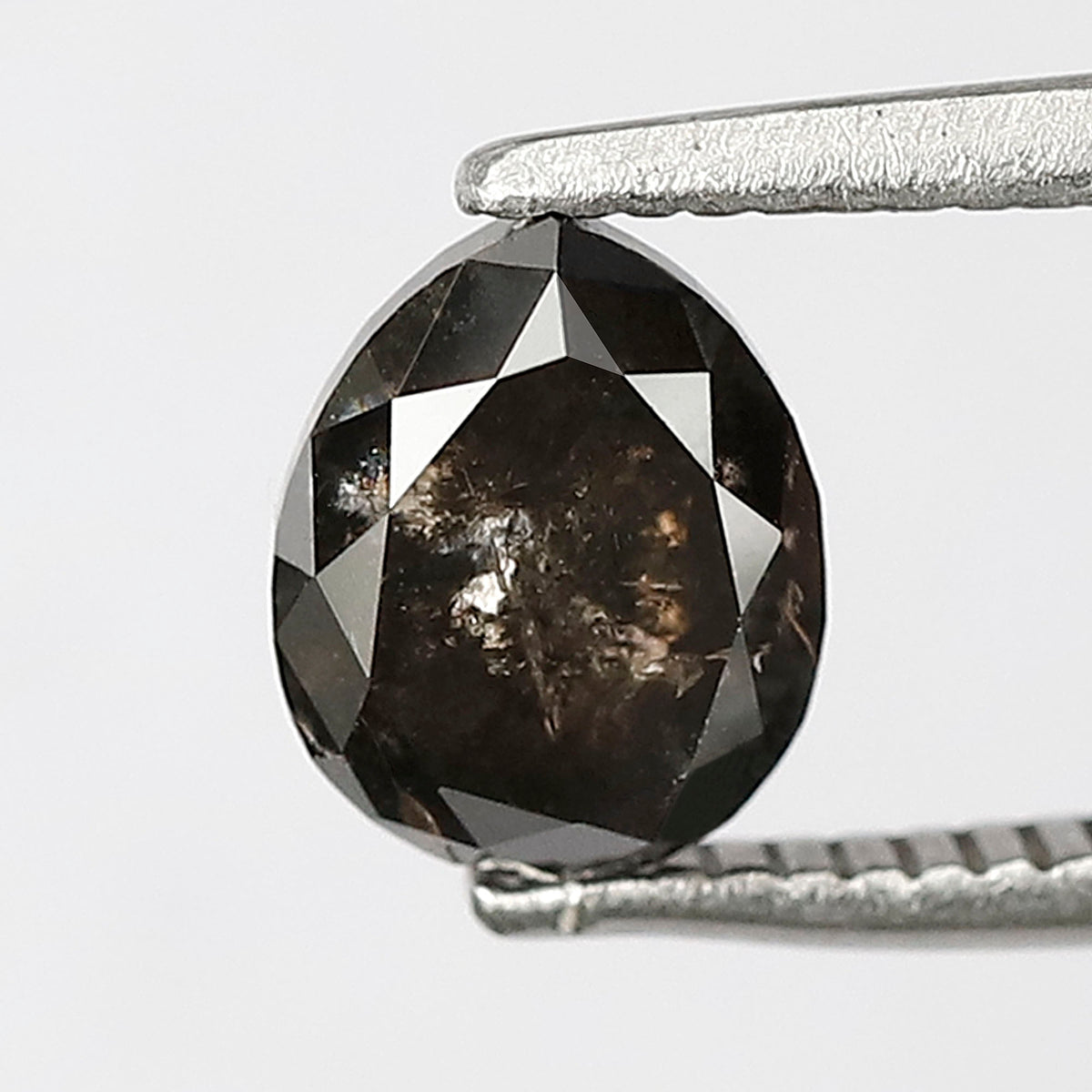 Pear Shape Natural Salt and Pepper Diamond 1.19 CT, Ethical Loose Earth Mined Diamond for Engagement or Promise Ring
