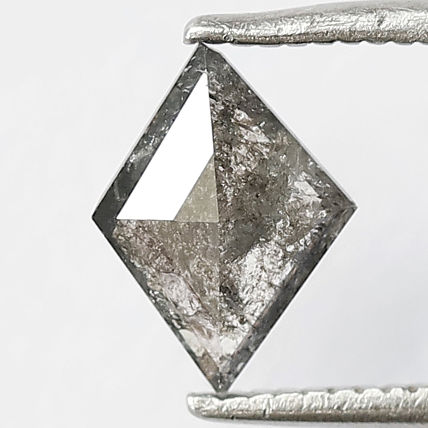 0.65 CT Kite Shape Diamond 8 MM Grey Black Color Loose Natural Ethically Sourced Salt and Pepper Diamond Engagement Ring