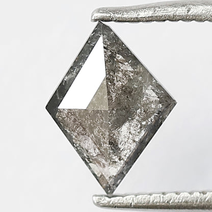 0.65 CT Kite Shape Diamond 8 MM Grey Black Color Loose Natural Ethically Sourced Salt and Pepper Diamond Engagement Ring