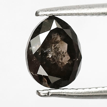 Pear Shape Natural Salt and Pepper Diamond 1.19 CT, Ethical Loose Earth Mined Diamond for Engagement or Promise Ring