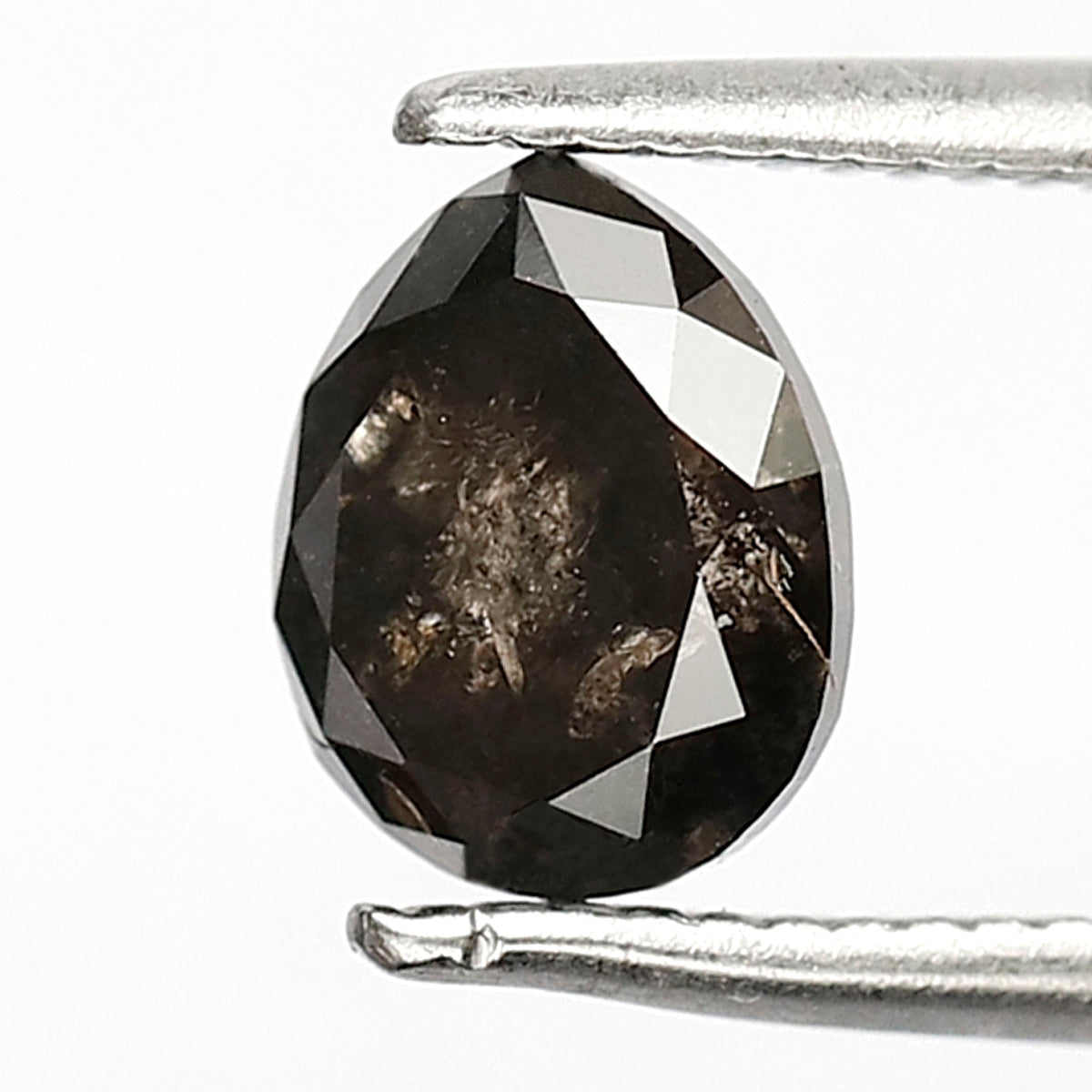 Pear Shape Natural Salt and Pepper Diamond 1.19 CT, Ethical Loose Earth Mined Diamond for Engagement or Promise Ring