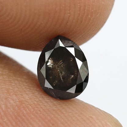Pear Shape Natural Salt and Pepper Diamond 1.19 CT, Ethical Loose Earth Mined Diamond for Engagement or Promise Ring