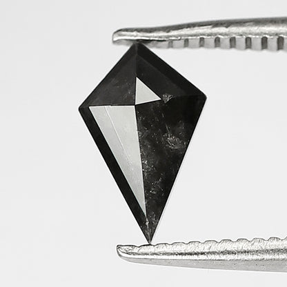0.71 CT Kite Shape Conflict Free Loose Diamond, 8.50 x 5.20 mm Natural Gray Black Salt and Pepper Diamond For Wedding Band and Jewelry
