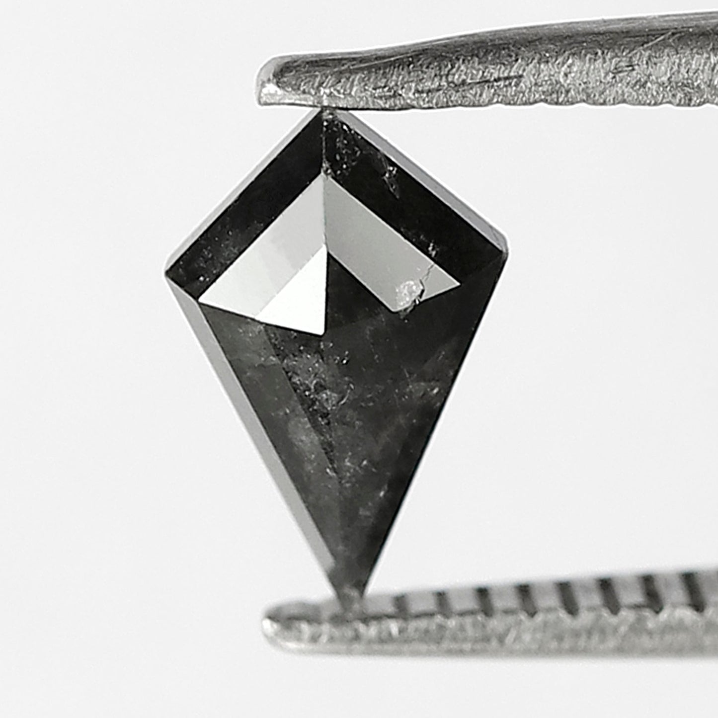 0.71 CT Kite Shape Conflict Free Loose Diamond, 8.50 x 5.20 mm Natural Gray Black Salt and Pepper Diamond For Wedding Band and Jewelry