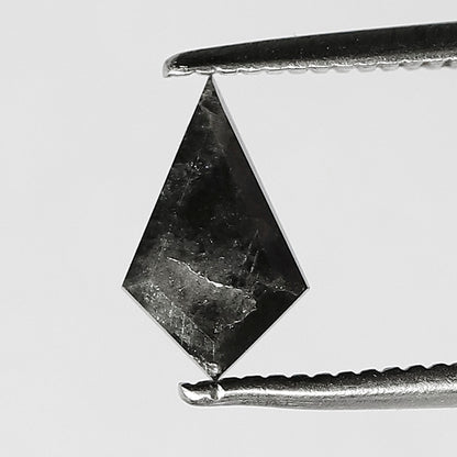 0.71 CT Kite Shape Conflict Free Loose Diamond, 8.50 x 5.20 mm Natural Gray Black Salt and Pepper Diamond For Wedding Band and Jewelry