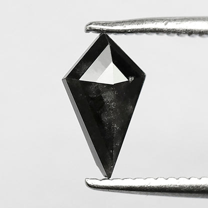 0.71 CT Kite Shape Conflict Free Loose Diamond, 8.50 x 5.20 mm Natural Gray Black Salt and Pepper Diamond For Wedding Band and Jewelry