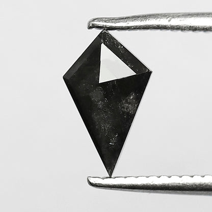 0.71 CT Kite Shape Conflict Free Loose Diamond, 8.50 x 5.20 mm Natural Gray Black Salt and Pepper Diamond For Wedding Band and Jewelry