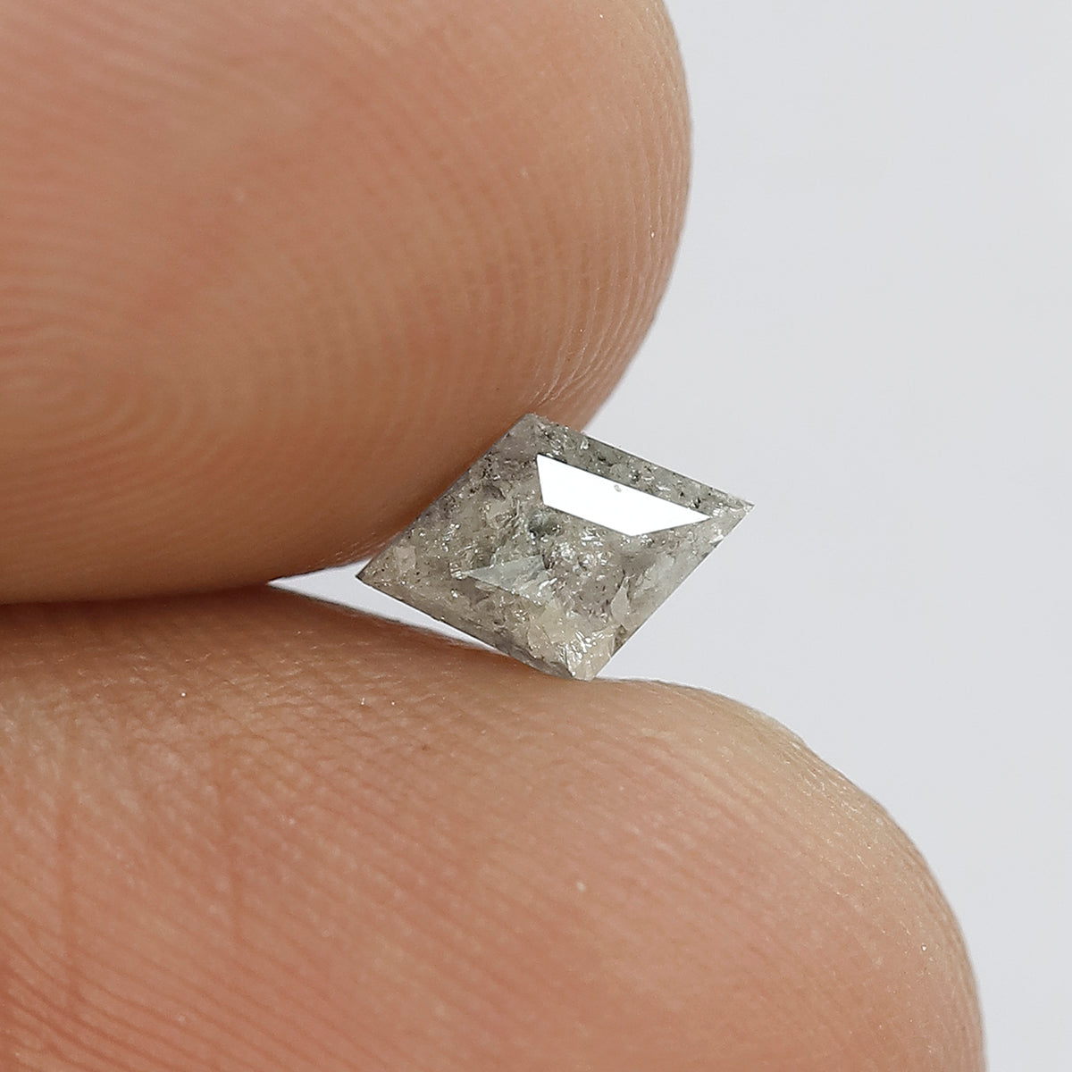 0.62 Ct Natural Salt & Pepper Diamond | Modified Shape Loose Diamond for Pendant and Engagement Ring