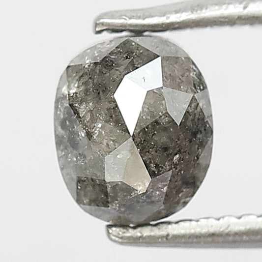 1.00 Ct Oval Salt & Pepper Diamond | Natural Loose Diamond for Custom Engagement or Wedding Ring