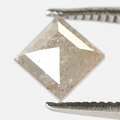 0.99 CT Natural Cloudy Grey Color Diamond Earth Mined Loose Natural 5 MM Perfect Kite Shape Salt and Pepper Diamond Necklace