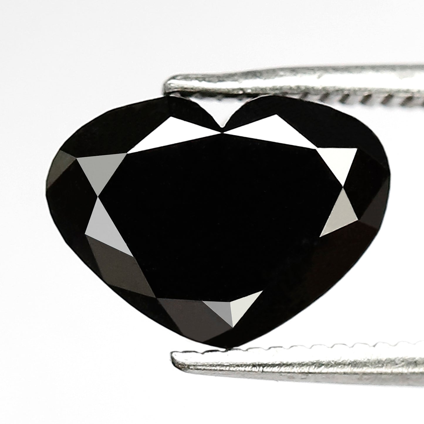 3.06 CT 7.60 MM Heart Shaped Black Diamonds AAA Quality Loose Diamond Heart Cut Engagement Ring