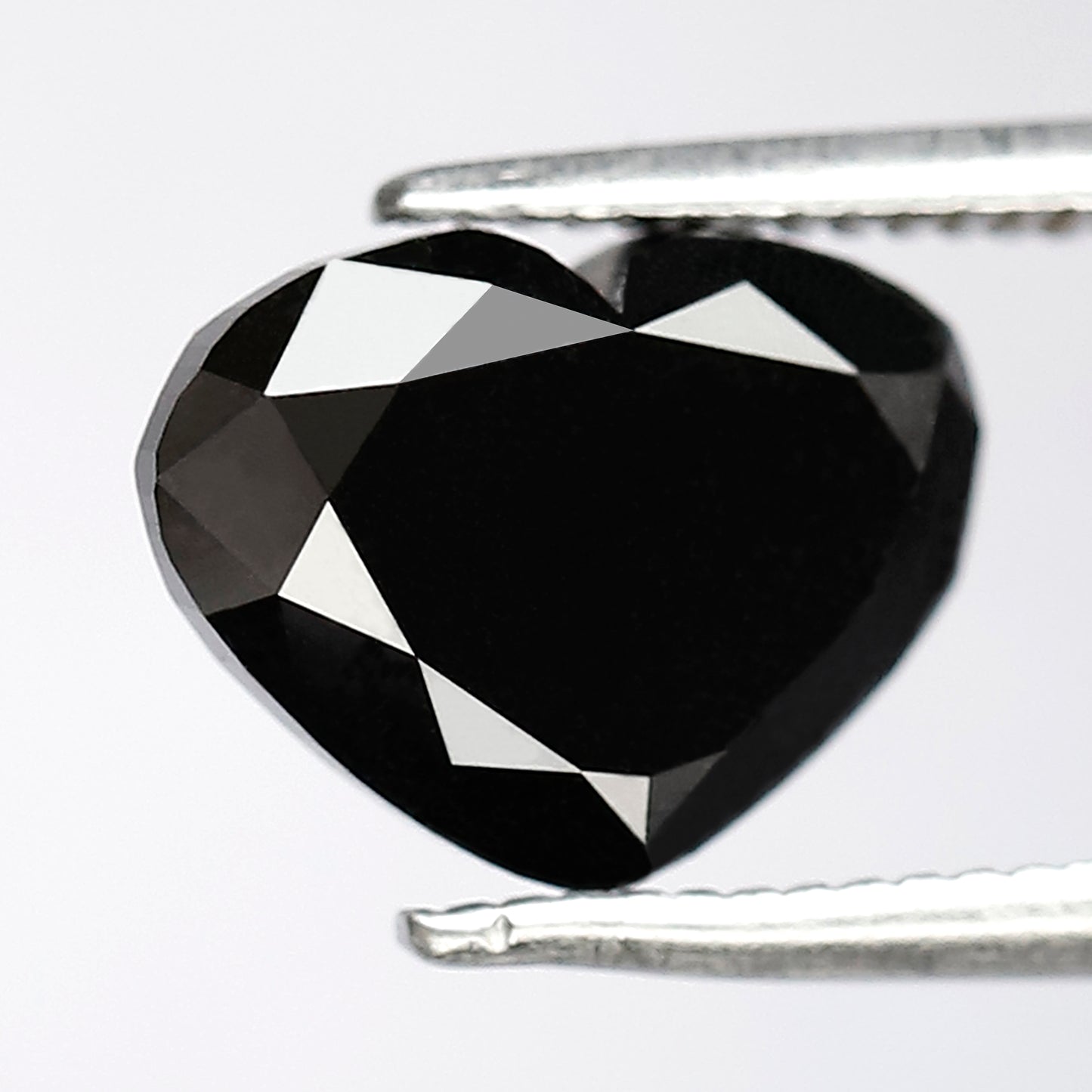3.06 CT 7.60 MM Heart Shaped Black Diamonds AAA Quality Loose Diamond Heart Cut Engagement Ring