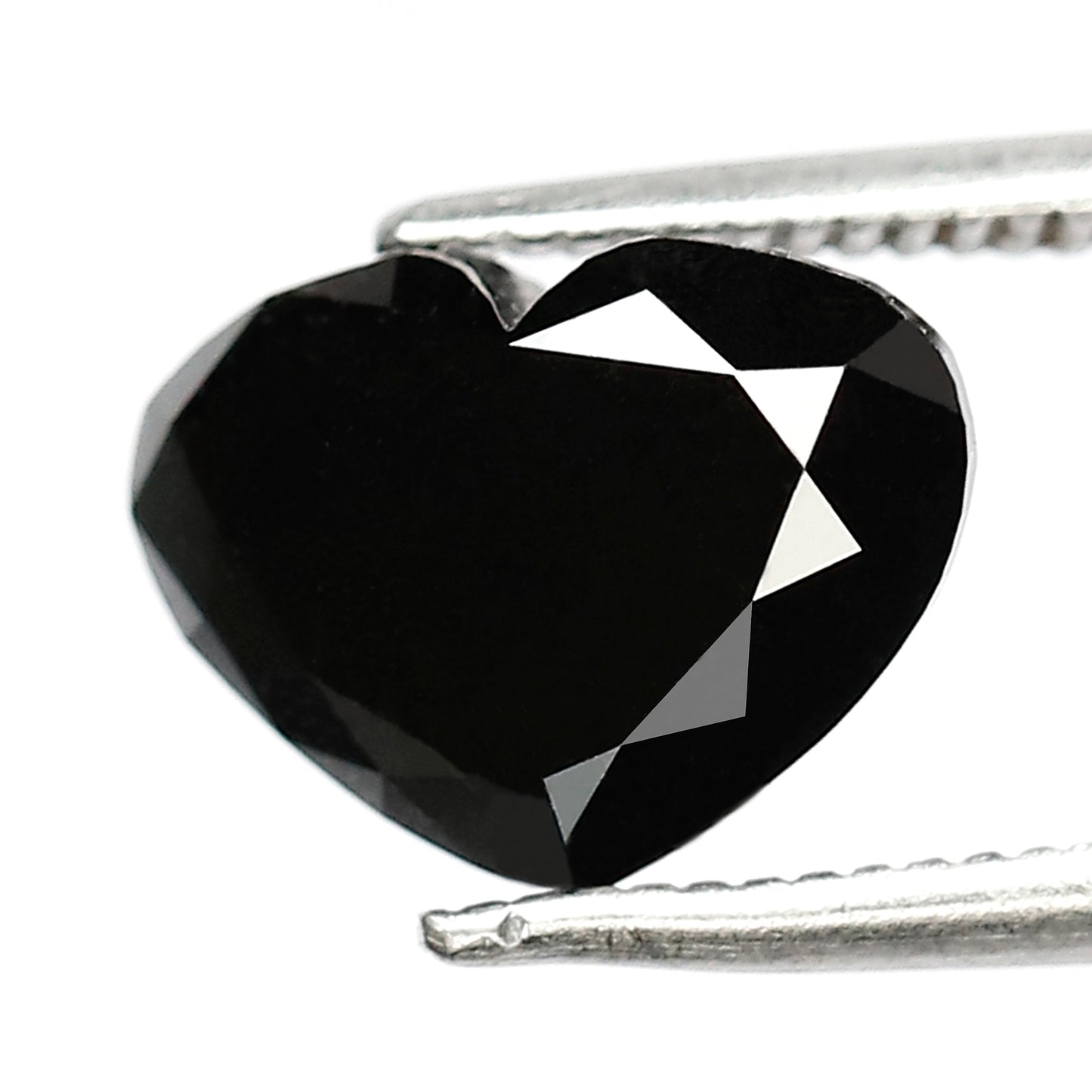 3.06 CT 7.60 MM Heart Shaped Black Diamonds AAA Quality Loose Diamond Heart Cut Engagement Ring