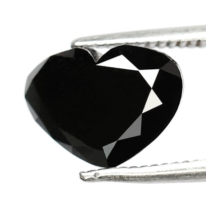 3.06 CT 7.60 MM Heart Shaped Black Diamonds AAA Quality Loose Diamond Heart Cut Engagement Ring