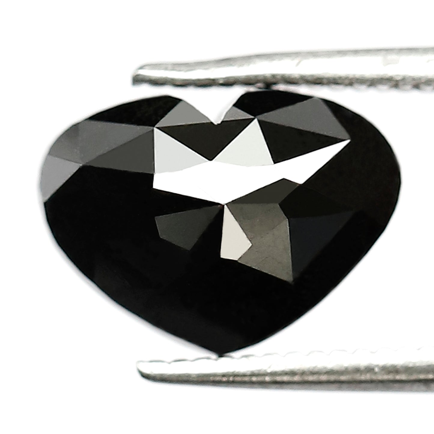 3.06 CT 7.60 MM Heart Shaped Black Diamonds AAA Quality Loose Diamond Heart Cut Engagement Ring