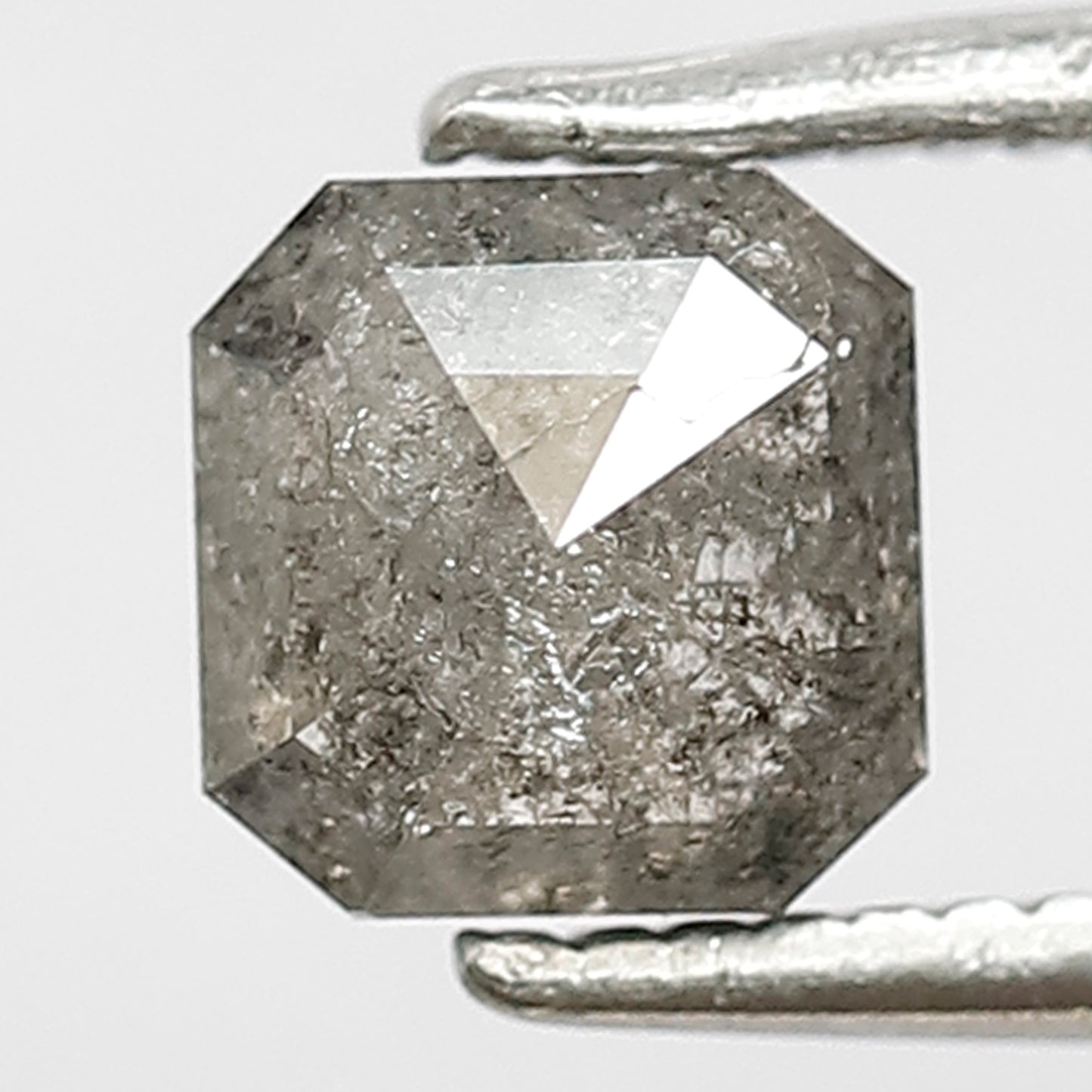 1.00 CT ASCHHER Shape Natural loose Diamond,5 mm Aschher cut salt and pepper Diamond, Grey Black color perfect cut Diamond for making jewelry