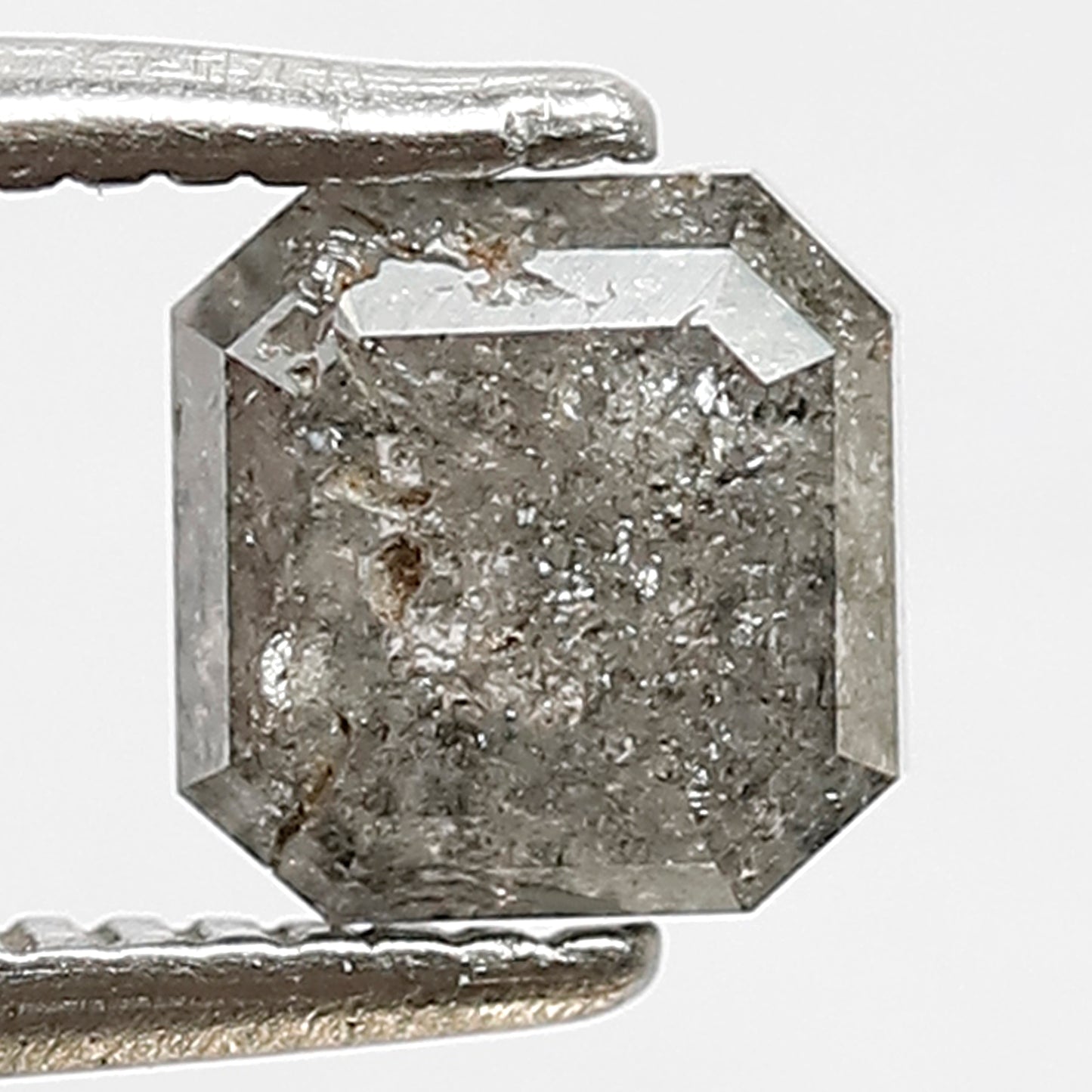 1.00 CT ASCHHER Shape Natural loose Diamond,5 mm Aschher cut salt and pepper Diamond, Grey Black color perfect cut Diamond for making jewelry