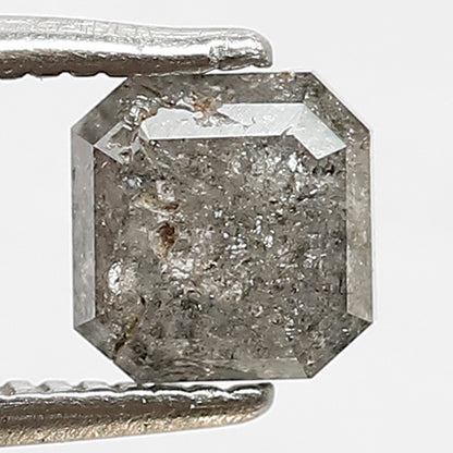 1.00 CT ASCHHER Shape Natural loose Diamond,5 mm Aschher cut salt and pepper Diamond, Grey Black color perfect cut Diamond for making jewelry