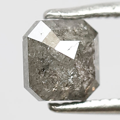 1.00 CT ASCHHER Shape Natural loose Diamond,5 mm Aschher cut salt and pepper Diamond, Grey Black color perfect cut Diamond for making jewelry