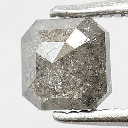 1.00 CT ASCHHER Shape Natural loose Diamond,5 mm Aschher cut salt and pepper Diamond, Grey Black color perfect cut Diamond for making jewelry