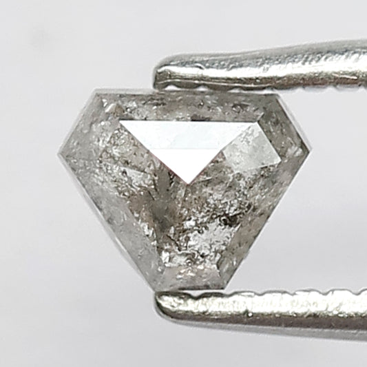 0.41 Ct Natural Gray Black Diamond | Modified Cut Salt & Pepper Loose Diamond for Custom Jewelry