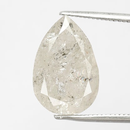 6.02 CT Marvelous Pear Pointed Brilliant Cut Natural Icy White Conflict Free Salt and Pepper Diamond Perfect For Making Jewelry Ring