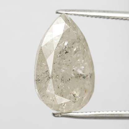 6.02 CT Marvelous Pear Pointed Brilliant Cut Natural Icy White Conflict Free Salt and Pepper Diamond Perfect For Making Jewelry Ring
