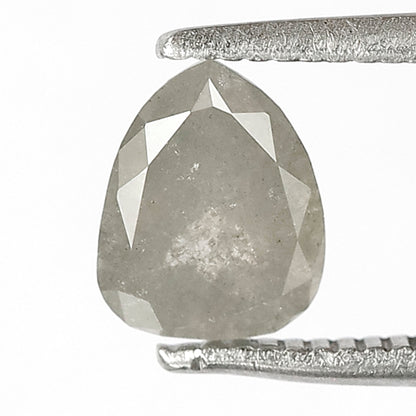 Pear Cut Gray Salt and Pepper Diamond 0.89 CT, Natural Ethical Loose Diamond for Engagement Jewelry
