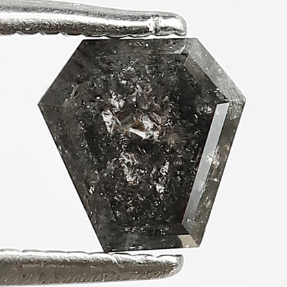 1.03 CT GEOMETRIC Shape Natural Loose Diamond, 6 mm Geometric shape Diamond, Grey Black color Salt and Pepper Diamond for making wedding ring