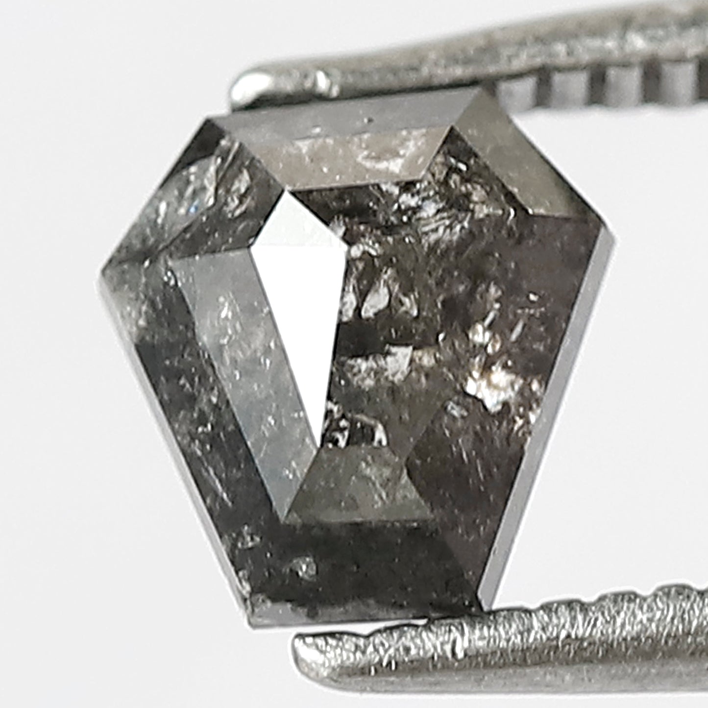 1.03 CT GEOMETRIC Shape Natural Loose Diamond, 6 mm Geometric shape Diamond, Grey Black color Salt and Pepper Diamond for making wedding ring