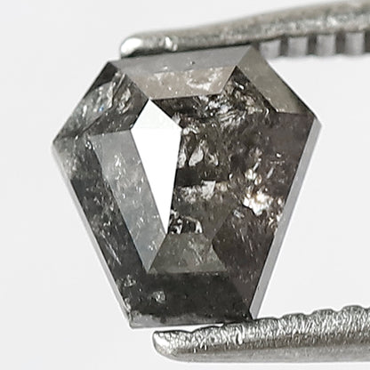 1.03 CT GEOMETRIC Shape Natural Loose Diamond, 6 mm Geometric shape Diamond, Grey Black color Salt and Pepper Diamond for making wedding ring