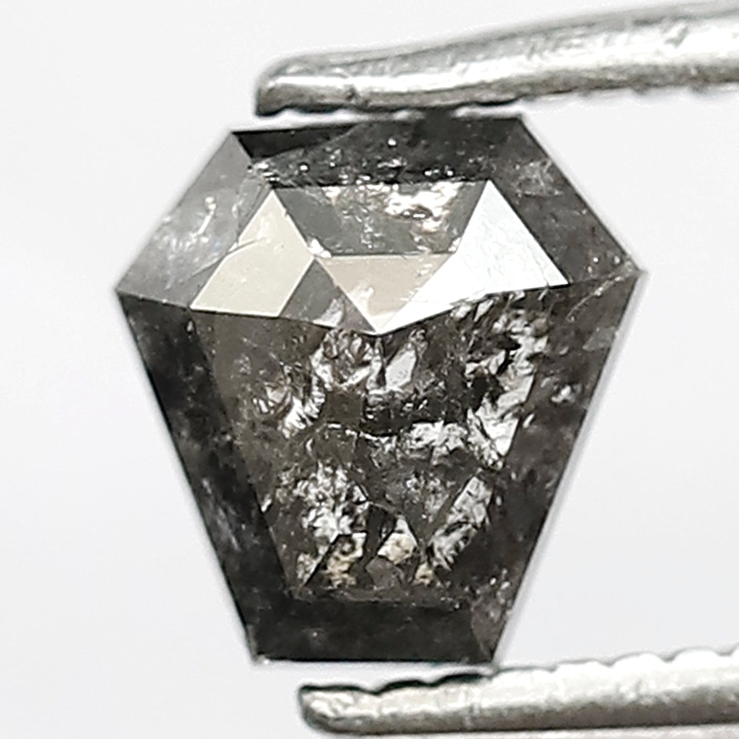 1.03 CT GEOMETRIC Shape Natural Loose Diamond, 6 mm Geometric shape Diamond, Grey Black color Salt and Pepper Diamond for making wedding ring