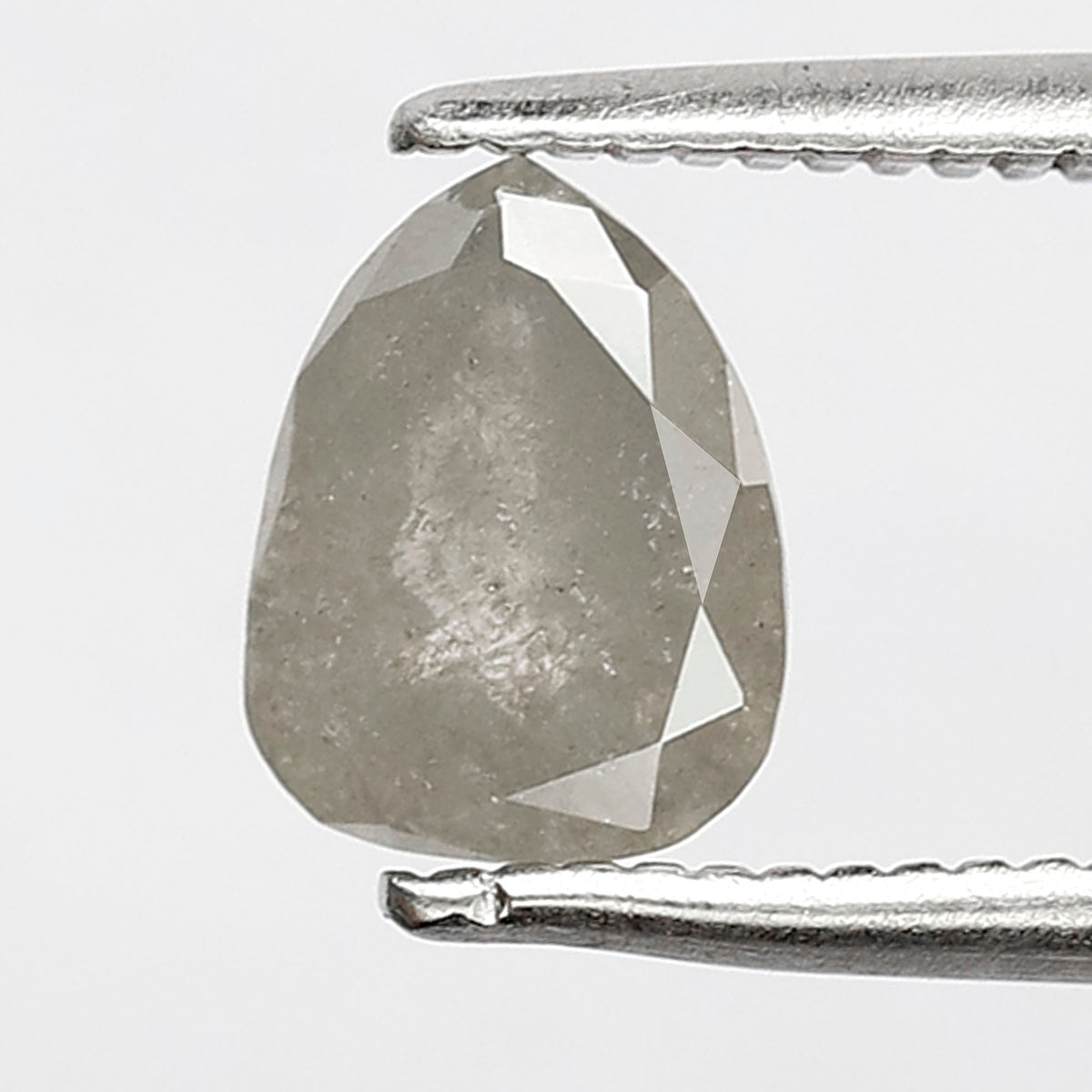 Pear Cut Gray Salt and Pepper Diamond 0.89 CT, Natural Ethical Loose Diamond for Engagement Jewelry