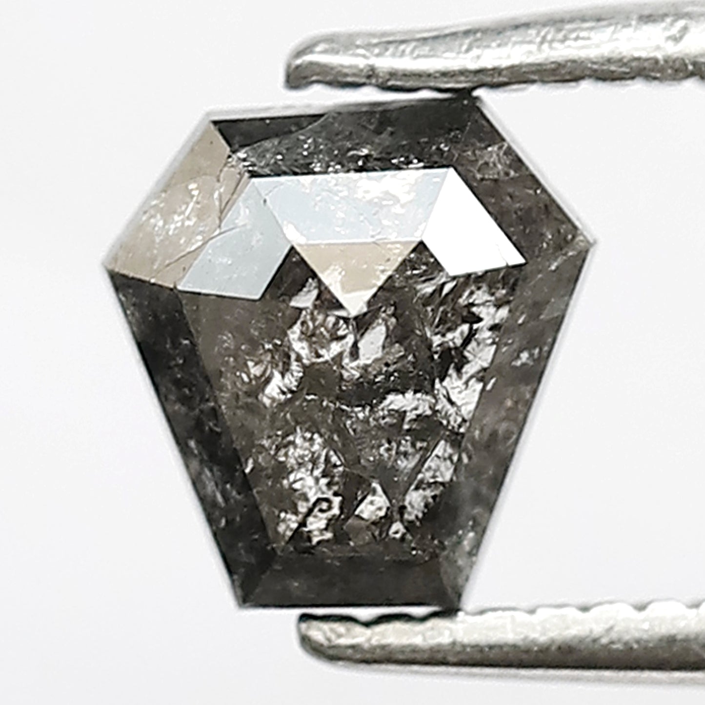 1.03 CT GEOMETRIC Shape Natural Loose Diamond, 6 mm Geometric shape Diamond, Grey Black color Salt and Pepper Diamond for making wedding ring
