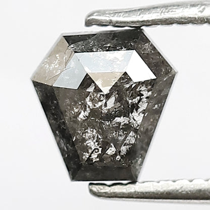 1.03 CT GEOMETRIC Shape Natural Loose Diamond, 6 mm Geometric shape Diamond, Grey Black color Salt and Pepper Diamond for making wedding ring