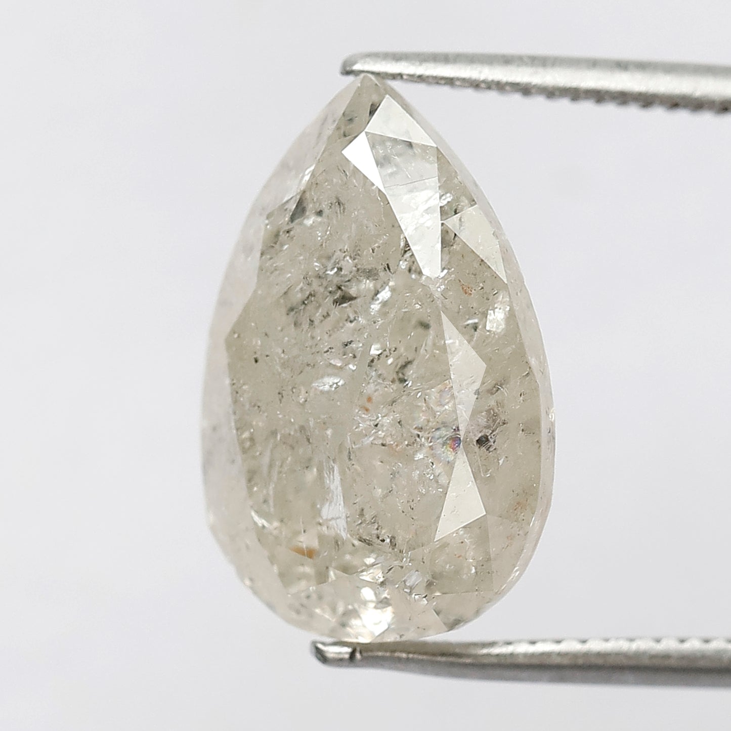 6.02 CT Marvelous Pear Pointed Brilliant Cut Natural Icy White Conflict Free Salt and Pepper Diamond Perfect For Making Jewelry Ring