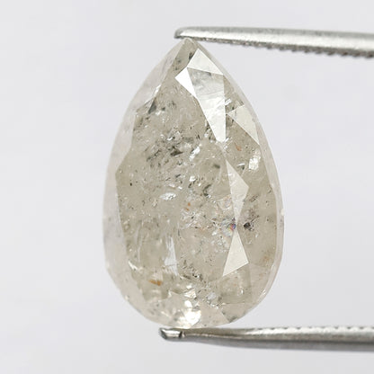 6.02 CT Marvelous Pear Pointed Brilliant Cut Natural Icy White Conflict Free Salt and Pepper Diamond Perfect For Making Jewelry Ring