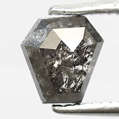1.03 CT GEOMETRIC Shape Natural Loose Diamond, 6 mm Geometric shape Diamond, Grey Black color Salt and Pepper Diamond for making wedding ring