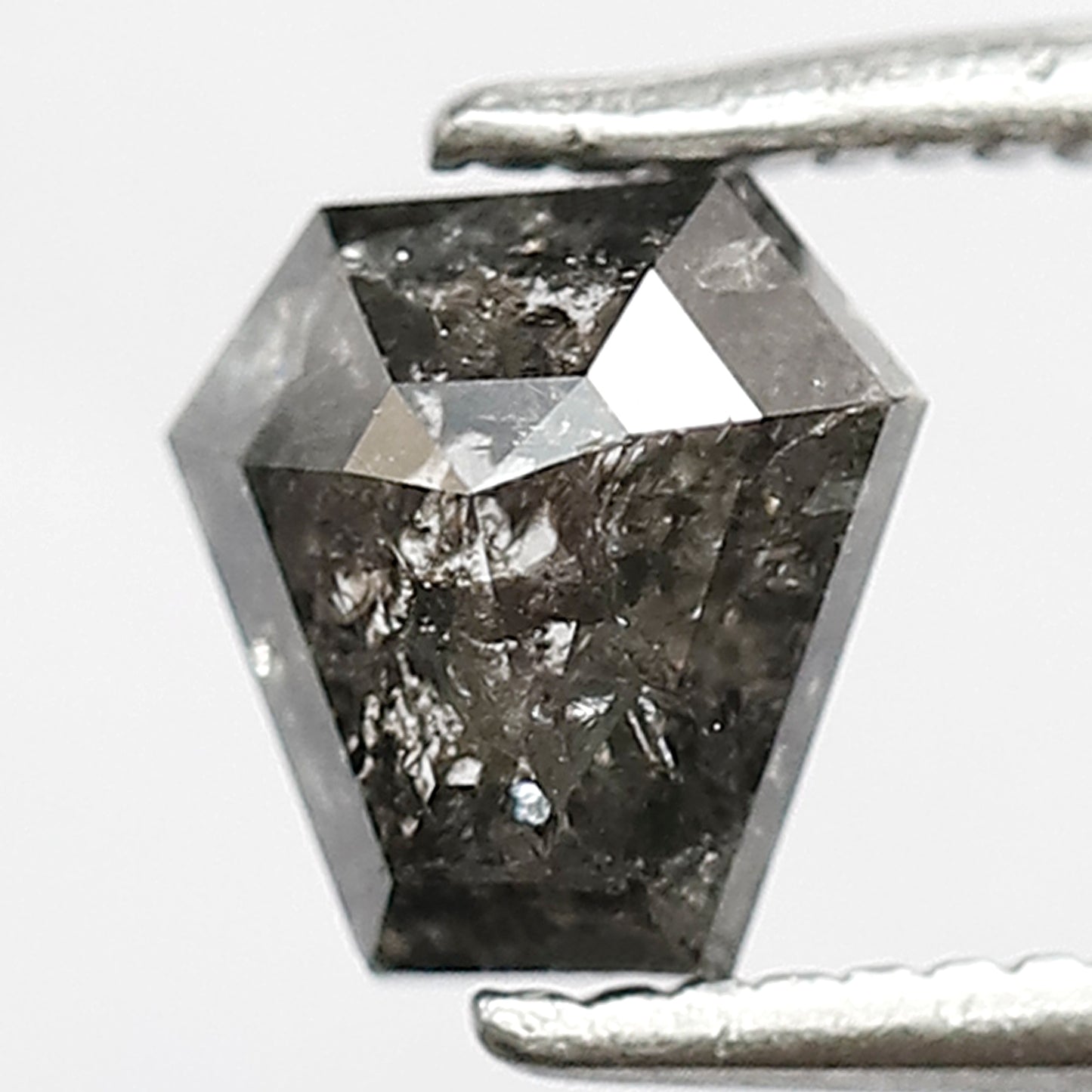 1.03 CT GEOMETRIC Shape Natural Loose Diamond, 6 mm Geometric shape Diamond, Grey Black color Salt and Pepper Diamond for making wedding ring