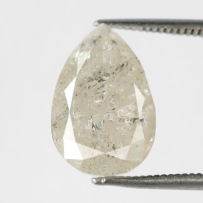6.02 CT Marvelous Pear Pointed Brilliant Cut Natural Icy White Conflict Free Salt and Pepper Diamond Perfect For Making Jewelry Ring